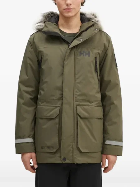 Geacă parka Helly Hansen cu glugă verde