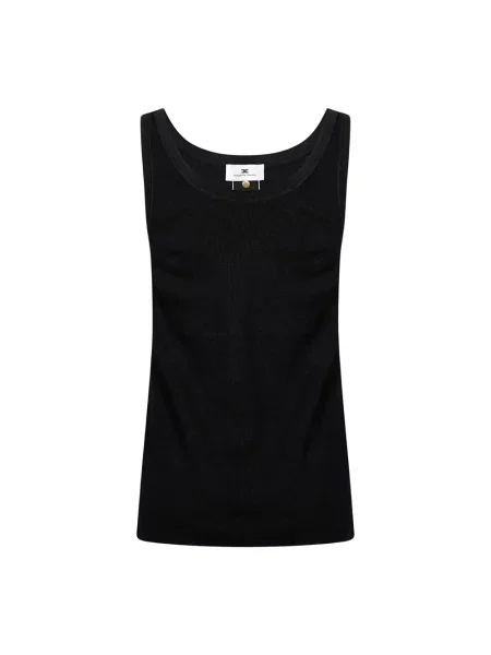 Top Elisabetta Franchi bez rękawów czarny