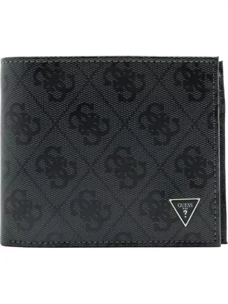Guess De piele portofel MITO BILLFOLD WITH COIN negru
