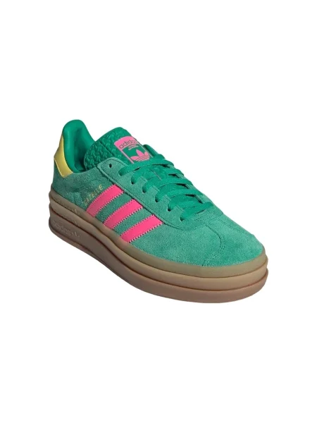 Adidas Originals sneakers din piele intoarsă Gazelle Bold verde