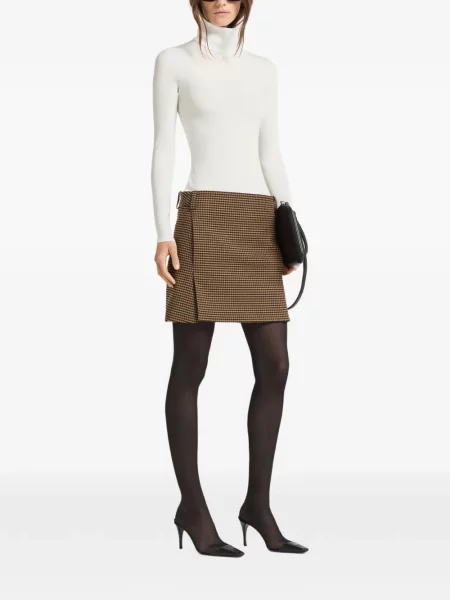Fusta mini Courreges cu model pepito maro