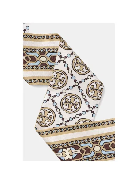 Szal Tory Burch wiązana beżowa