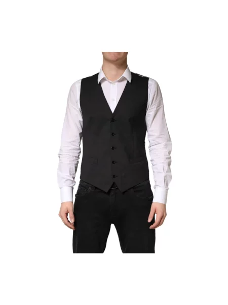 Kamizelka Dolce And Gabbana wełniana elegancka czarna