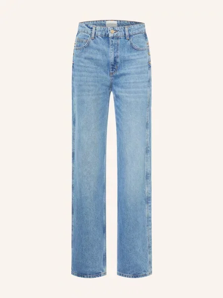 Claudie Pierlot Jeansy Wide Leg blau niebieskie