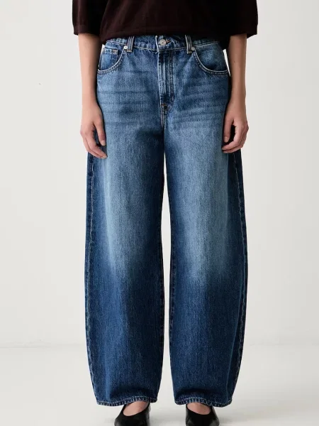 7 FOR ALL MANKIND blugi relaxed fit pentru femei albastru
