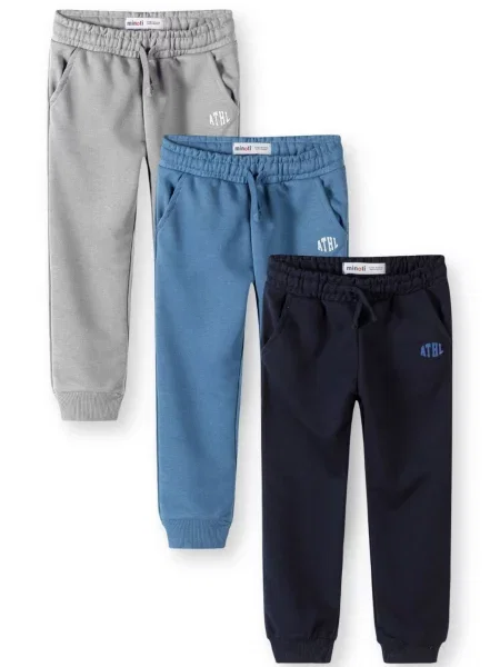 MINOTI Pantaloni bleumarin / safir / deschis gri