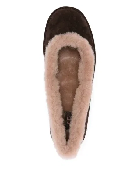 Balerini Ugg fără toc maro