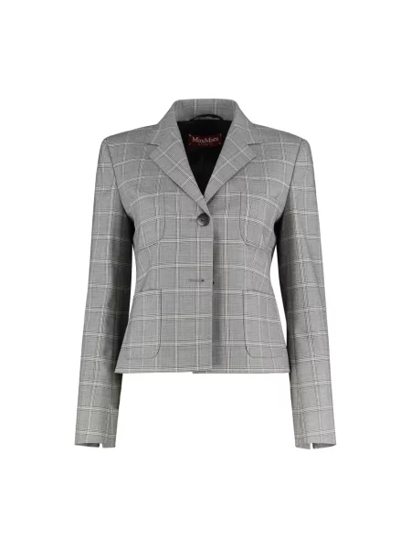 Marynarka Max Mara Studio w kratę klasyczna szara