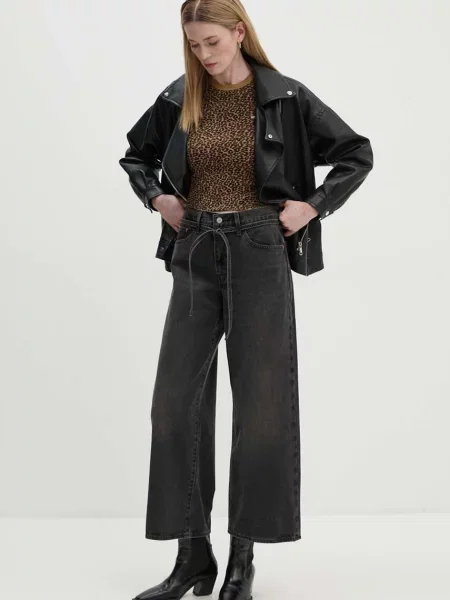 LEVI'S ® Džínsy XL STRAIGHT INFLUENTIAL LADY' čierna