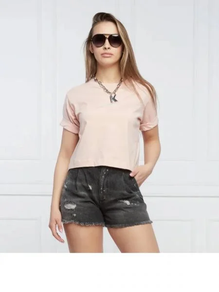 The Kooples Tricou | Cropped Fit roz