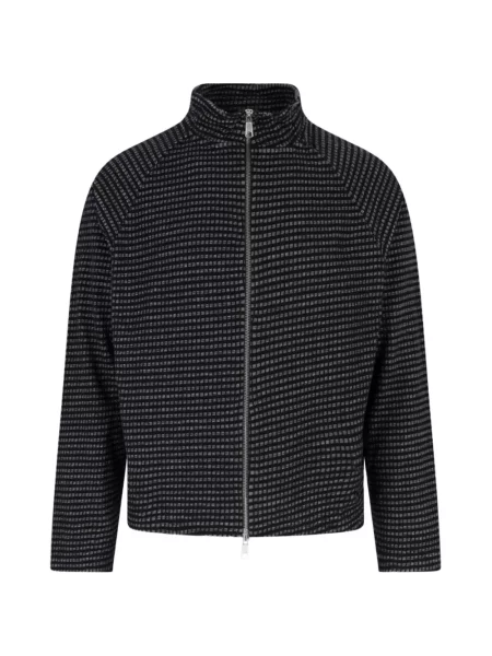 Cardigan Mfpen în carouri negru