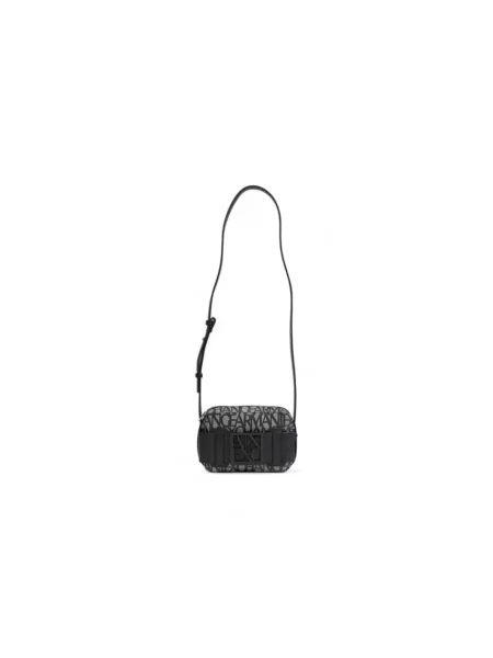 Torebka crossbody Armani Exchange z nadrukiem czarna