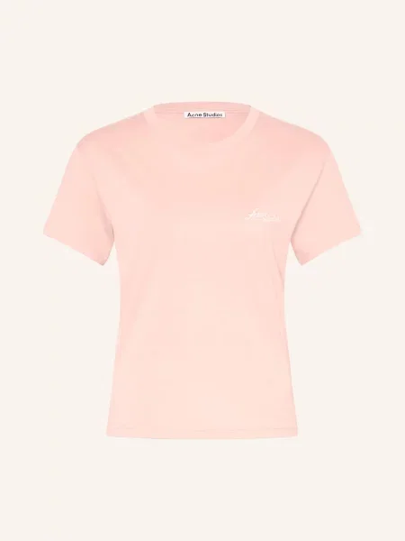 Acne Studios Tričko růžová bílá