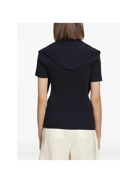 Dzianinowy sweter Max Mara niebieski