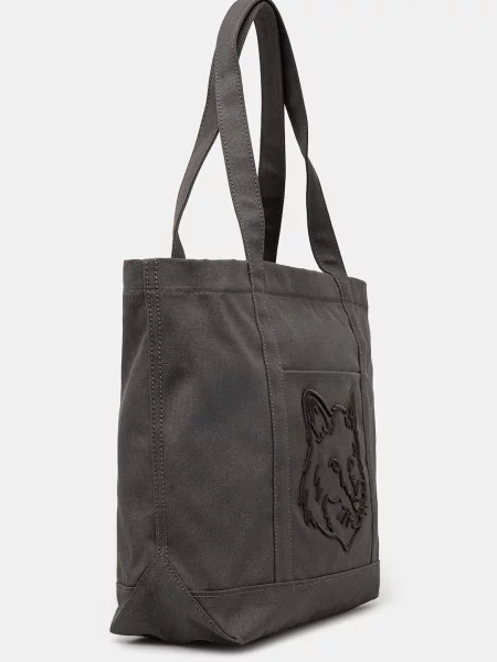 Maison Kitsuné τσάντα Fox Head πράσινο