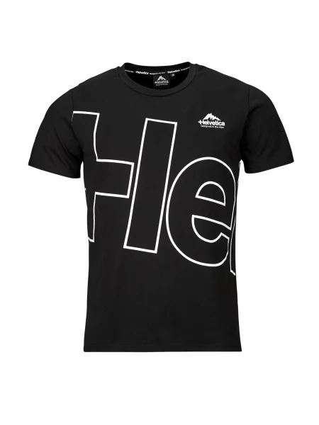 Majica Helvetica s kratkimi rokavi črna