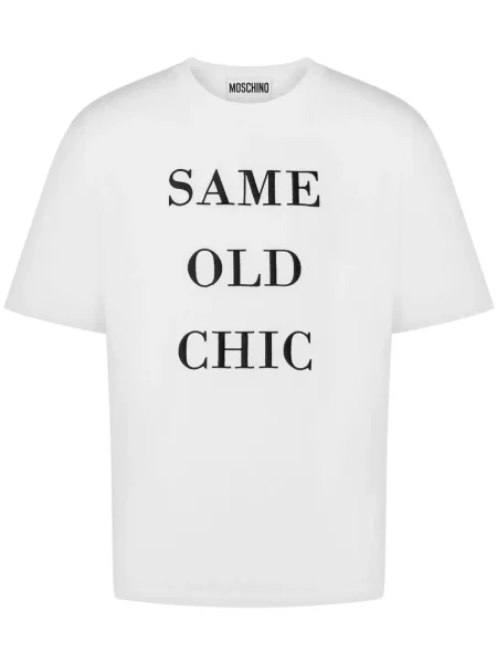 Tricou grafic Moschino cu imagine alb