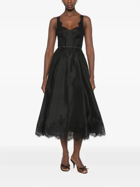 Rochie midi Zimmermann din dantelă negru