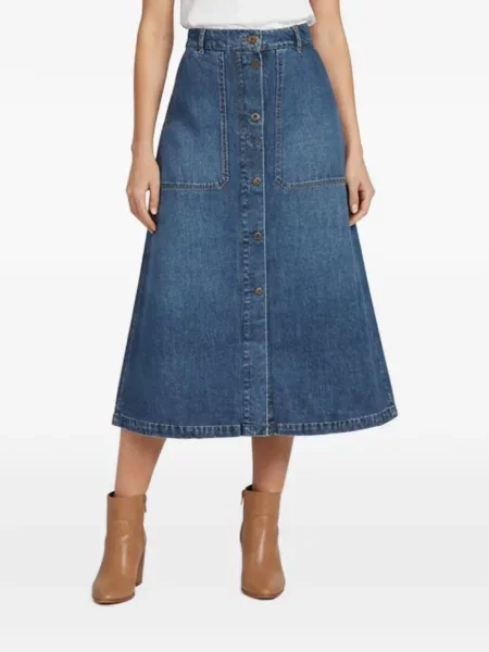 Fustă din denim Weekend Max Mara albastru
