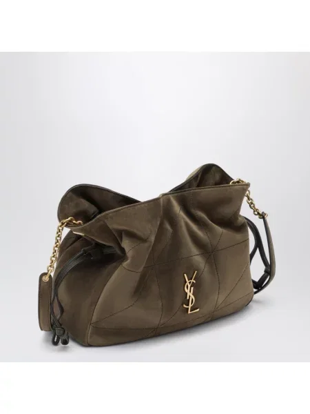 Torebka Saint Laurent skórzana zielona