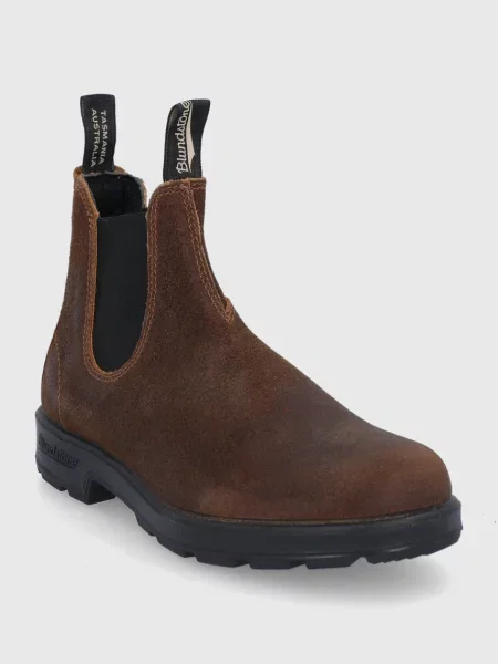 Blundstone Sztyblety zamszowe brązowy