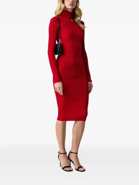 Midi šaty Elisabetta Franchi červená