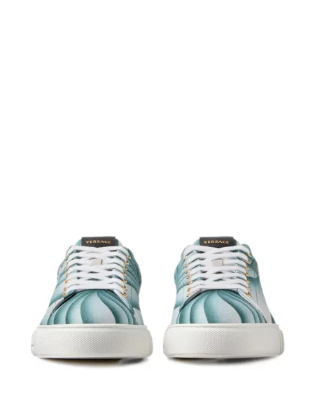 Sneakerși Versace din canvas albastru