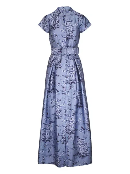 Maksi sukienka maxi Sachin & Babi w kwiatki garniturowa niebieska