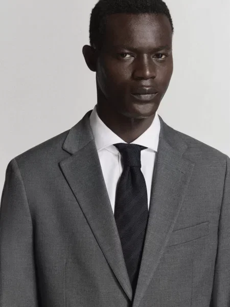 Marynarka garniturowa Milan slim fit Mężczyzna 56 MANGO MAN szary