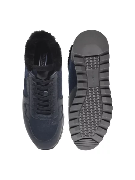 Sneakersy Baldinini skórzane niebieskie
