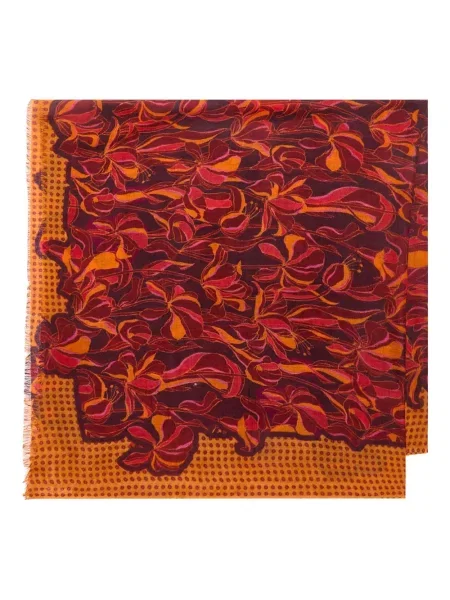 Fular Maliparmi cu imprimeu geometric portocaliu