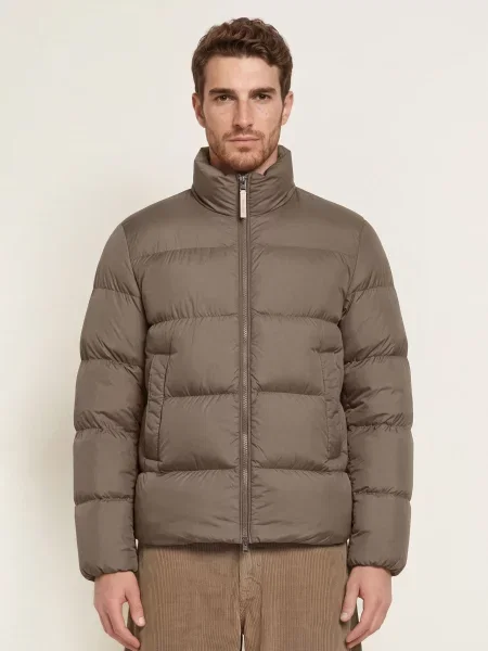 Woolrich Péřové Bundy Cloud Eagle černošedá