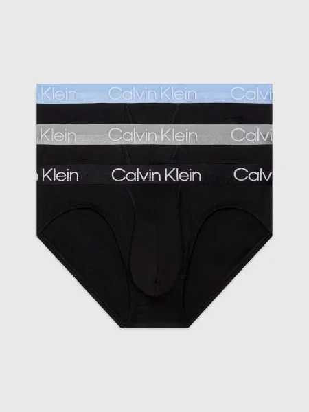 Calvin Klein Underwear Hip Brief Набір трусів Бавовна/поліестер чорний
