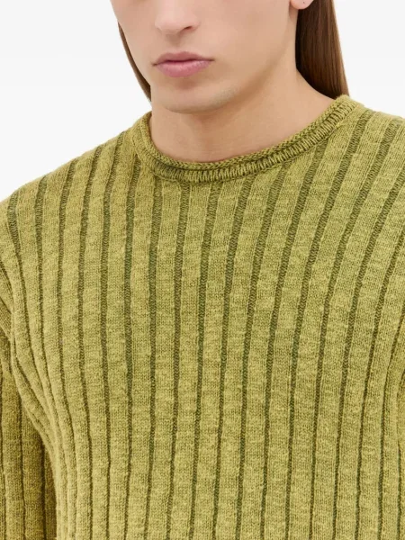 Pulover Jason Markk cu decolteu rotund verde
