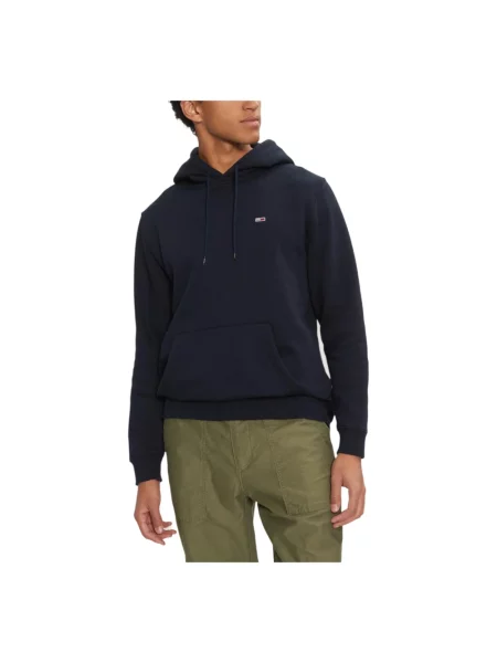 Bluza Tommy Jeans Reg Flag Fleece Crew ciemnoniebieska S niebieska
