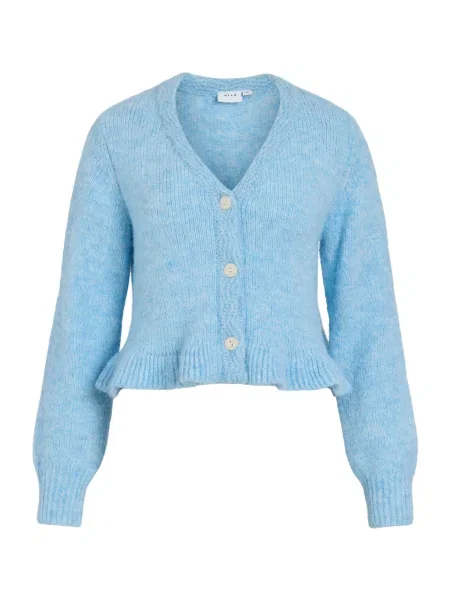 VILA Pletena jopa VIDORIS svetlo modra