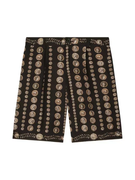 Bermudy dziecięce Dolce And Gabbana brązowe