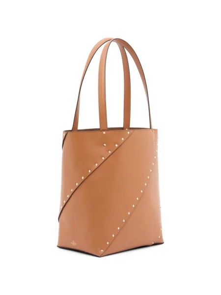 Geantă shopper Valentino Garavani maro