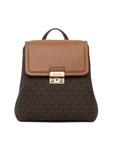 Plecak Michael Kors z logo brązowy