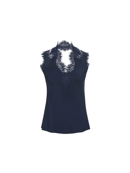 Jedwabny top Gold Hawk niebieski