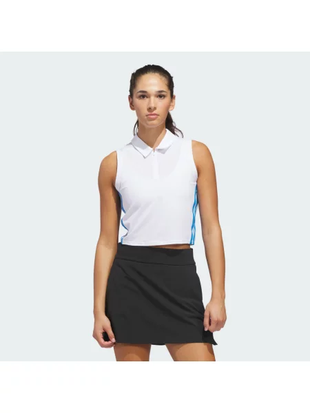 Koszulka polo Beyond The Course Twistknit o skróconym fasonie białe