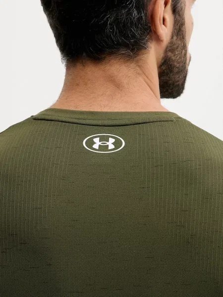 Однотонная бесшовная футболка Under Armour оранжевая