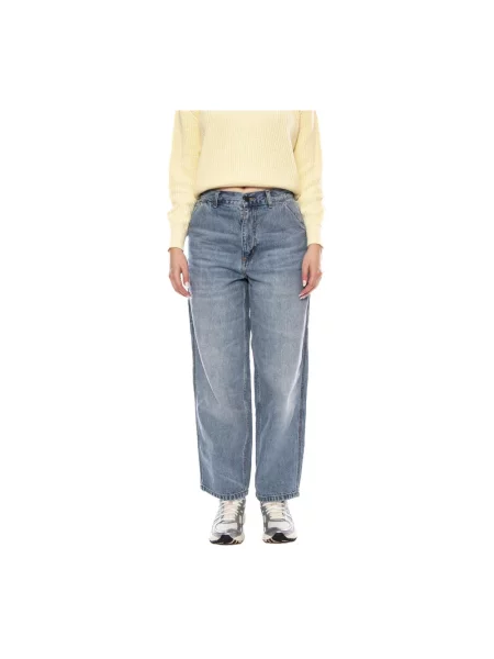 Carhartt WIP jeansy W Brandon Single Knee Pant high waist niebieskie
