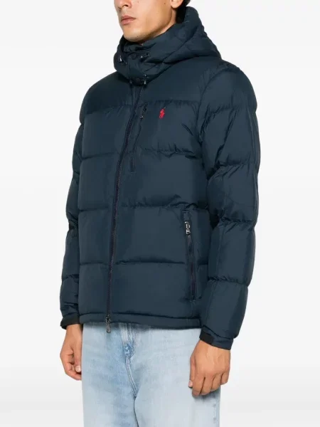 Matlasat fular Polo Ralph Lauren de lână albastru