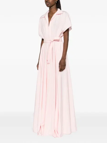 Kołnierzykowy sukienka maxi Norma Kamali różowa