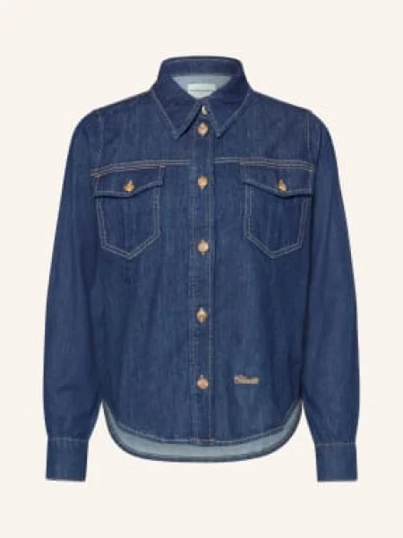 Claudie Pierlot Bluzka Jeansowa blau granatowa