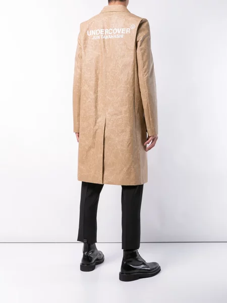 Vienakrūtis paltas Undercover ruda