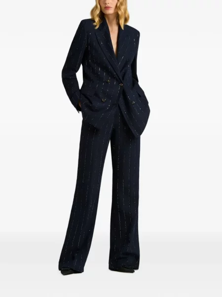 Pantaloni Kiton cu paiete evazate albastru