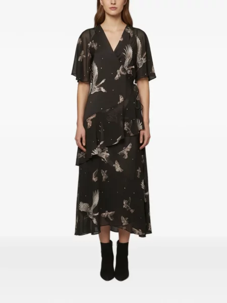 Rochie midi Allsaints cu imagine negru