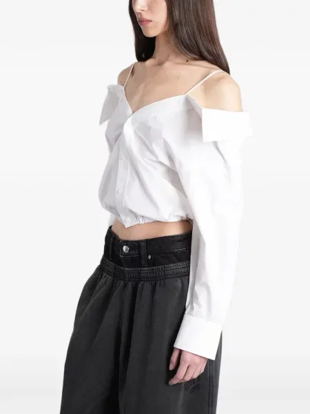 Decupat cămașă Alexander Wang alb
